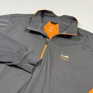 Zero Restriction Tour Series Pullover Mens XL Gray Orange Quarter Zip Golf Top
